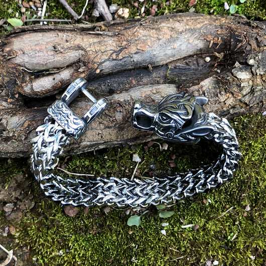 Pulsera Vikinga de Acero Titanio Estilo Vintage para Hombre - Image 10