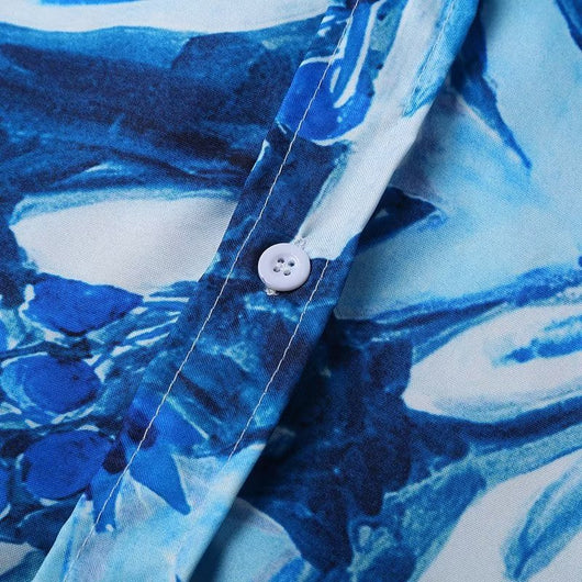 Camisa Casual Suelta de Diseño Exclusivo para Hombre Talla Grande Verano - Image 11