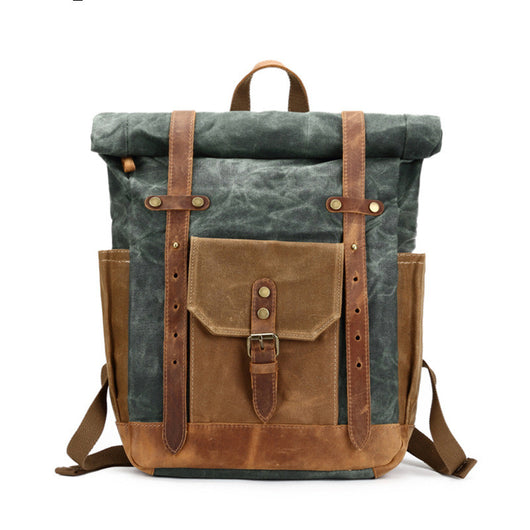 Bolsa Vintage de Cuero y Lona para Laptop - Estilo Profesional - Image 4