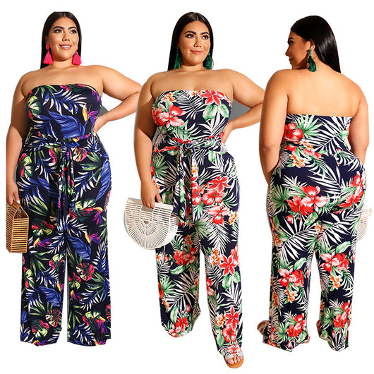 Jumpsuit Estrapless Primavera con Estampado Europeo - Image 12