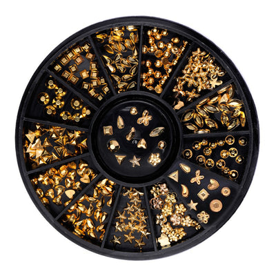 Caja de Diamantes para Manicura con Baño de Oro - 12 Diseños de Formas Fancy - Image 6