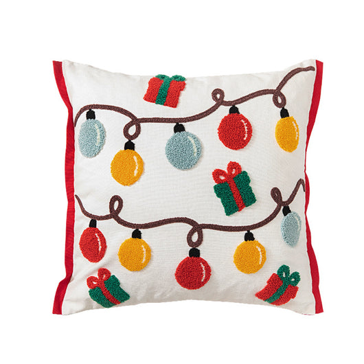 Funda de Almohada de Algodón Bordada Navideña - Image 9