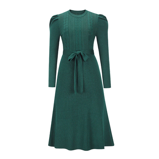 Vestido Base Suéter Largo Cintura Alta Elegante - Image 25