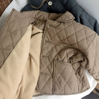 Abrigo de Niña en Cashmere y Algodón Acolchado con Solapa - Image 10