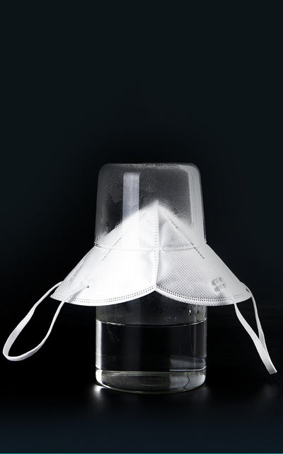 White 3D KN95 five-layer protective mask with ear loops, designed for dust and general protection. - Image 4