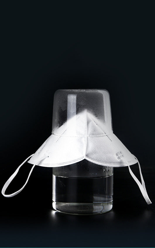White 3D KN95 five-layer protective mask with ear loops, designed for dust and general protection. - Image 4