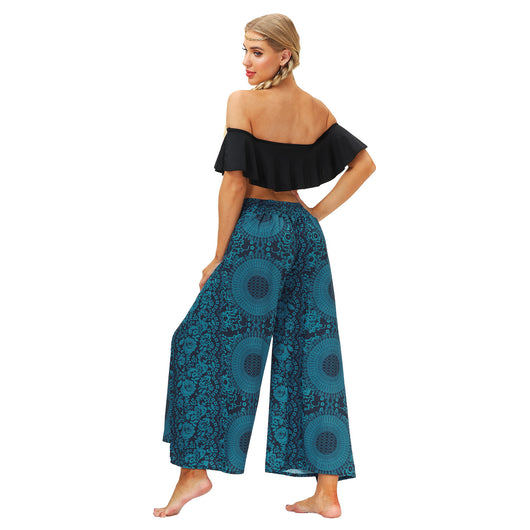 Pantalones Rectos Estampados para Mujer - Frescos y Cómodos con Abertura Lateral - Image 12