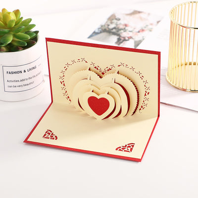 Tarjeta de Felicitación 3D Árbol del Amor para San Valentín
