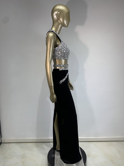 Vestido de Noche Brillante con Cristales Rhinestone para Mujer - Image 15
