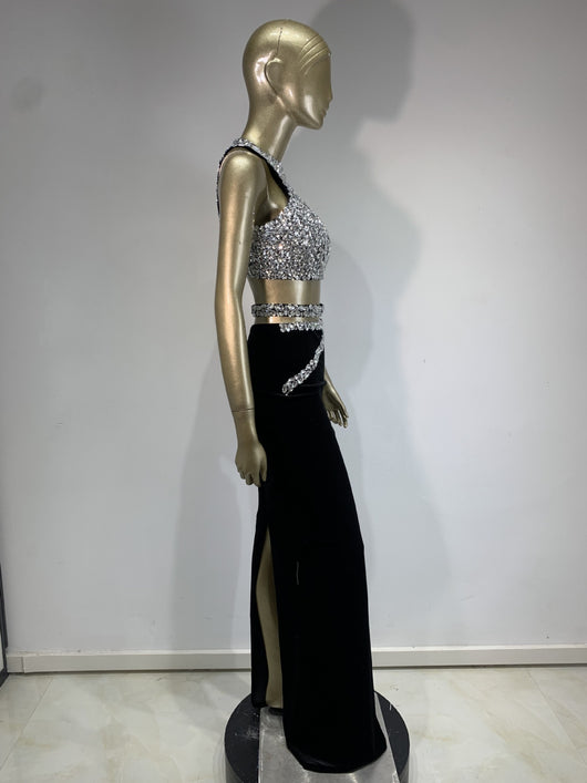 Vestido de Noche Brillante con Cristales Rhinestone para Mujer - Image 15