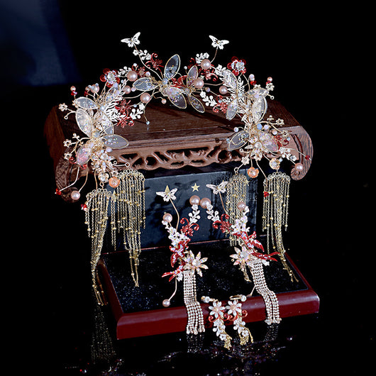 Tocado Nupcial Vintage Wofu para Damas - Image 5