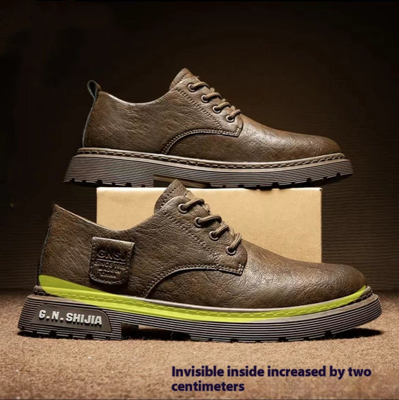 Business Martin Boots with Hidden Heel and Fleece Lining for Autumn and Winter