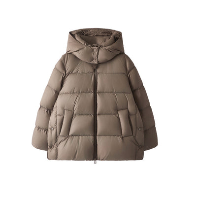 Chaqueta Acolchada Corta para Mujer con Capucha Desmontable - Image 7