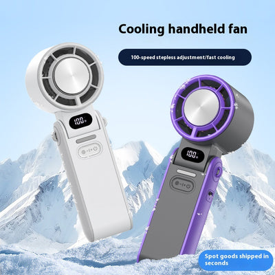Ventilador Portátil con Compresor de Frío - Compacto y Plegable