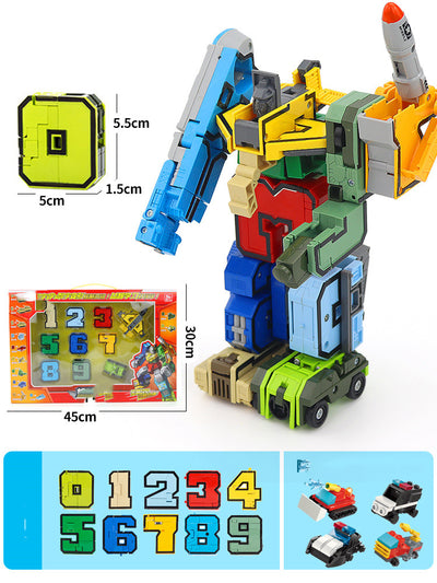 Set Completo de Letras Transformables 4 en 1 con 5 Robots y 6 Figuras de Niños Puzzle - Image 2