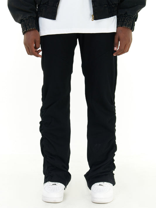 Pantalones Casuales Plisados Bicolor de Moda Urbana - Image 2
