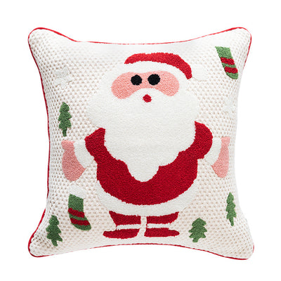 Funda de Almohada de Algodón Bordada Navideña - Image 7