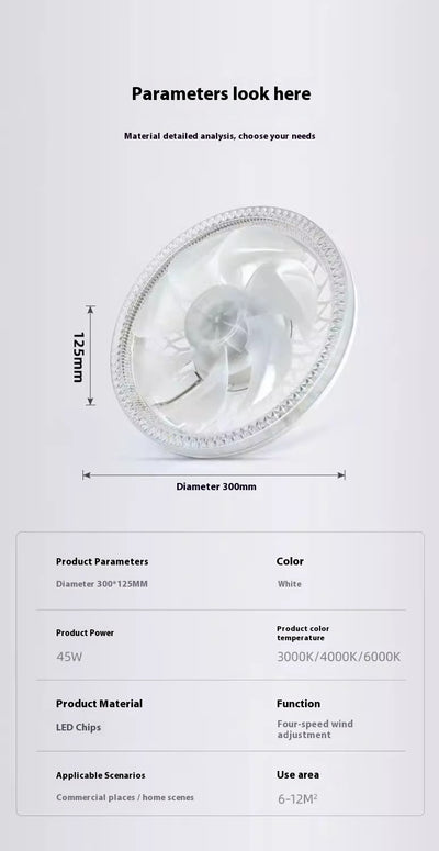 Lámpara Ventilador LED con Control Remoto Integrado - Image 7
