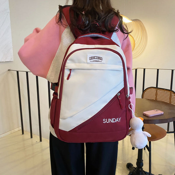 Mochila de Viaje Ligera de Gran Capacidad para Mujer y Estudiantes