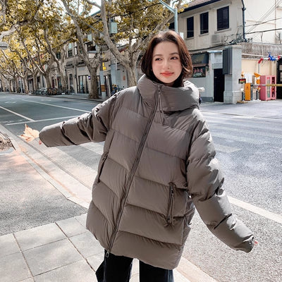 Abrigo Acolchado de Pato Blanco Largo Invierno Diseño Coreano Mujer - Image 10