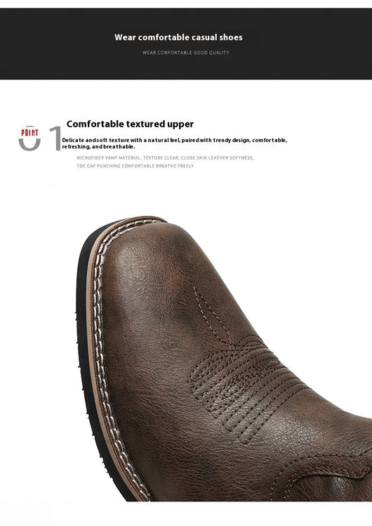Bota Vaquera Retro Otoño Invierno - Estilo Western Clásico - Image 17