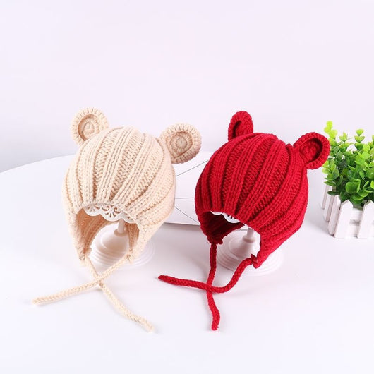 Gorros Tejidos a Mano en Lana para Niños