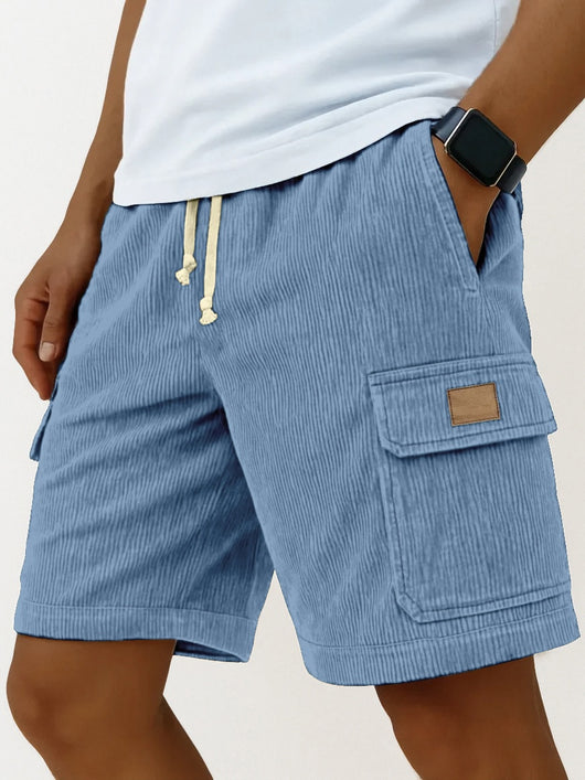 Shorts Corduroy con Bolsillos Laterales y Cordón 3D para Hombre - Image 16
