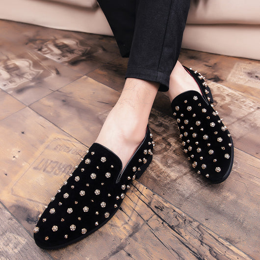 Zapatos Casuales de Gamuza Nobuk Talla Grande con Tachuelas - Image 2