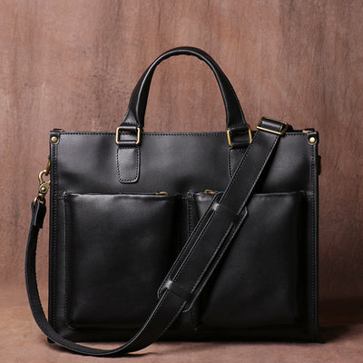 Portafolio Ejecutivo de Cuero Vacuno Vintage para Hombre - Image 11