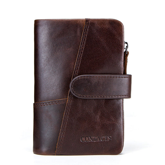 Billetera de Cuero Vacuno para Hombre con Costura de Moda - Image 3