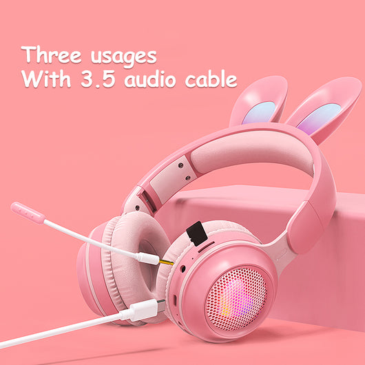 Auriculares Inalámbricos con Orejas de Conejo Luminosas y Extensibles - Image 4