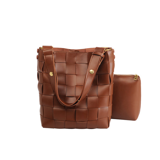 Bolso Bucket Trenzado Otoño - Diseño Minimalista y Versátil - Image 2