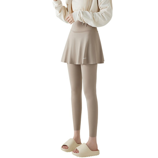 Falda Pantalón Yoga Cintura Alta Levanta Caderas Primavera Otoño Efecto Dos Piezas - Image 5