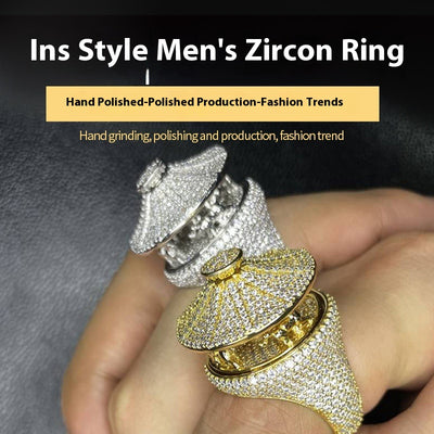 Anillo Hip Hop Personalizado con Accesorios para Orejas