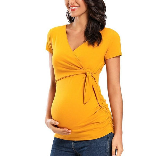 Blusas Premamá de Manga Larga y Cuello en V - Image 5