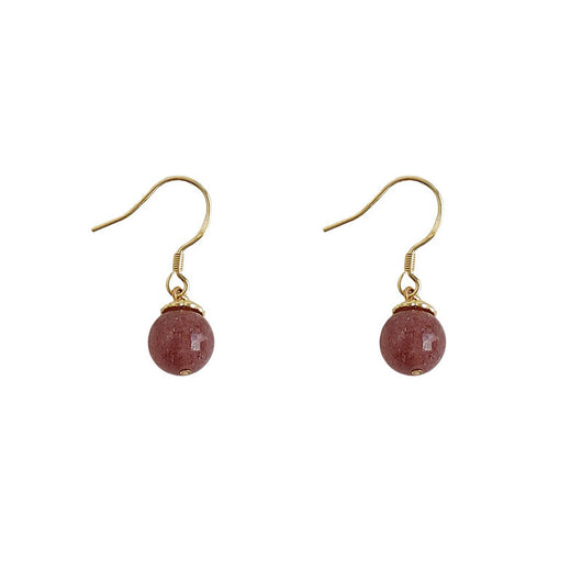 Aretes de Cuarzo Fresa Diseño Artesanal Elegancia Natural - Image 5