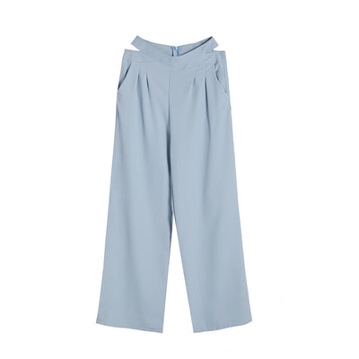 Pantalones Anchos Mujer Verano Talle Alto Tejido Calado - Image 3