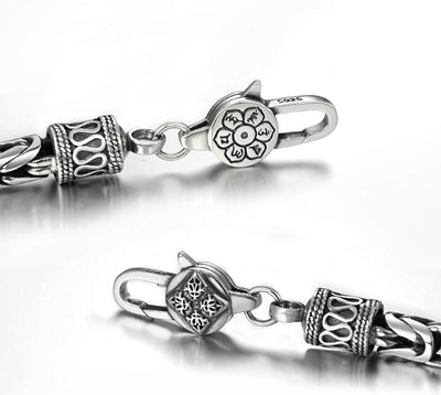 Pulsera de Plata Esterlina para Hombre con Patrón Vajra - Diseño Audaz y Moderno - Image 9