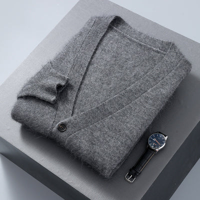Cardigan Tejido con Cuello V y Botones para Hombre - Image 9