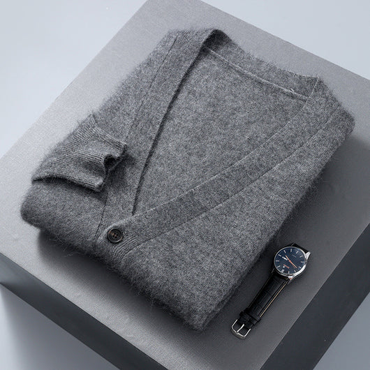 Cardigan Tejido con Cuello V y Botones para Hombre - Image 9