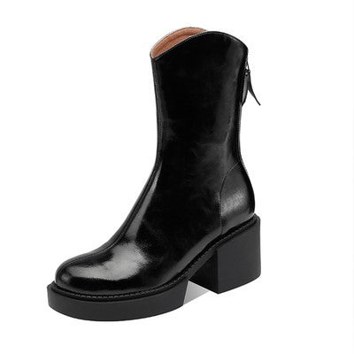 Botas Martin con Tacón Grueso Slim - Versátiles para Cualquier Ocasión - Image 11