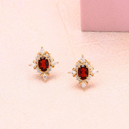 Conjunto de Anillo y Aretes Premium Vintage Granada Natural - Image 7