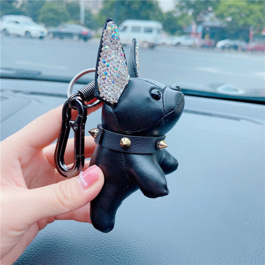 Llavero de Cuero Diamante para Perro