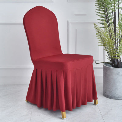 Silla de comedor con falda plisada - Image 9
