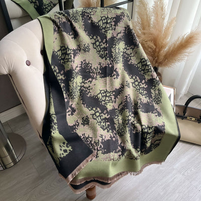Bufanda Larga Estampado Leopardo - Conjunto Coordinado y Cálido - Image 11