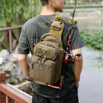 Bolsa Deportiva Táctica para Pecho con Diseño Camuflado