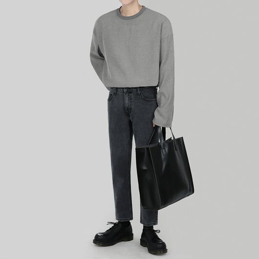 Bolsa Cruzada Hombre Estilo Casual - Capacidad Grande en Cuero PU - Image 3