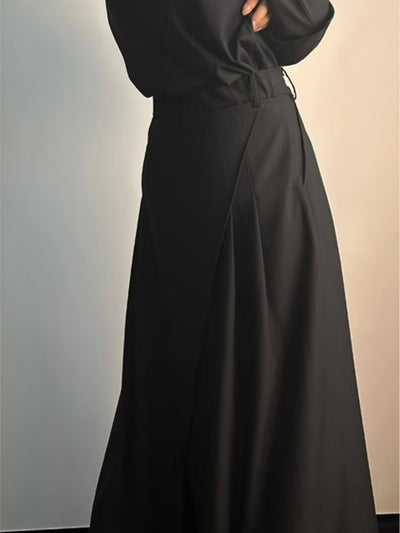 Pantalones Kendo Doble Capa - Diseño Casual Relajado para Hombre - Image 12