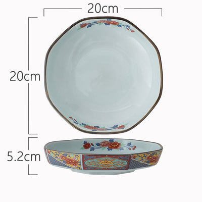 Cuenco Cerámico Octagonal Japonés para Mesa - Image 13