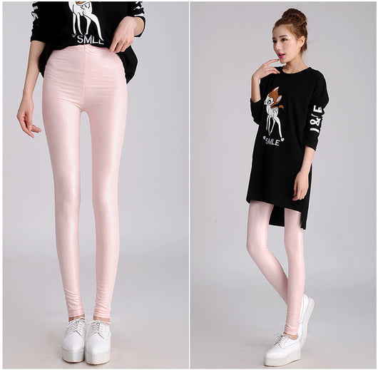 Pantalones de Cuero Skinny con Textura Snakeskin Mate - Image 13